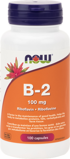 Picture of NOW Foods Vitamin B-2 100mg, 100 Capsules