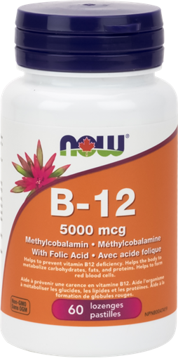 Picture of NOW Foods NOW Foods B-12 Methylcobalamin 5000mcg, 60 Lozenges