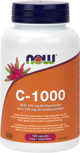 Picture of NOW Foods C-1000 with 100mg Bioflavonoids, 100 Capsules
