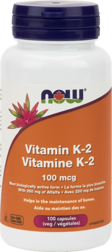 Picture of NOW Foods Vitamin K-2, 100mcg, 100 Capsules