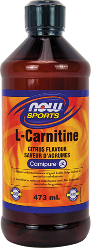 Picture of NOW Foods NOW Foods L-Carnitine Vitamin B5 and B6 Citrus Flavour, 473mL
