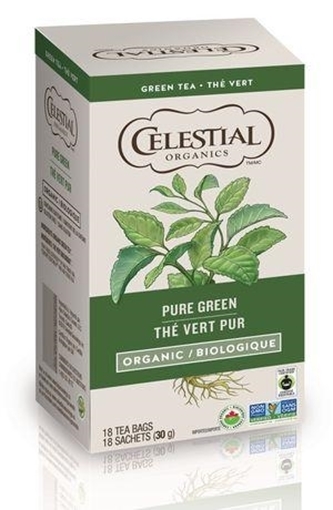 Picture of Celestial Tea Celestial Tea Organics Pure Green, 18 Bags