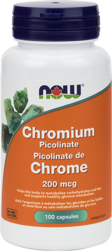 Picture of NOW Foods NOW Foods Chromium Picolinate 200mcg, 100 Capsules