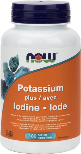 Picture of NOW Foods NOW Foods Potassium Plus Iodine 225mcg, 180 Tablets