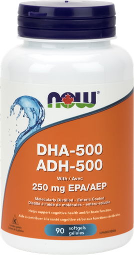 Picture of NOW Foods NOW Foods DHA-500 1000mg, 90 Softgels