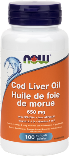 Picture of NOW Foods NOW Foods Cod Liver Oil Double Strength, 100 Softgels