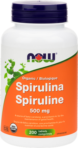 Picture of NOW Foods NOW Foods Organic Spirulina 500mg, 200 Tablets