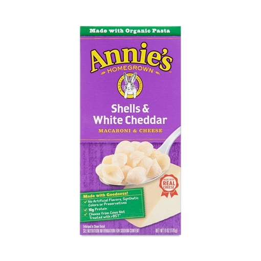 Picture of Annie's Homegrown Annie's Homegrown Petite Shells and White Cheddar, 170g
