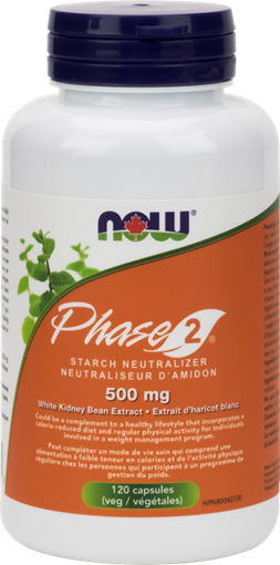 Picture of NOW Foods NOW Foods Phase-2 Starch Neutralizer 500mg, 120 Capsules