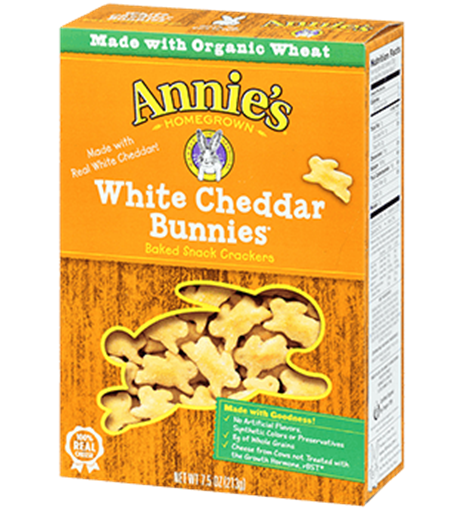 Picture of Annie's Homegrown Annie's Homegrown White Cheddar Bunnies, 213g