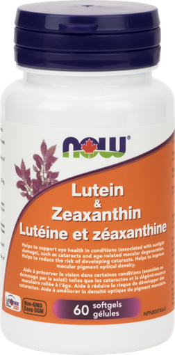Picture of NOW Foods NOW Lutein 25mg and Zeaxanthin 5mg, 60 Softgels