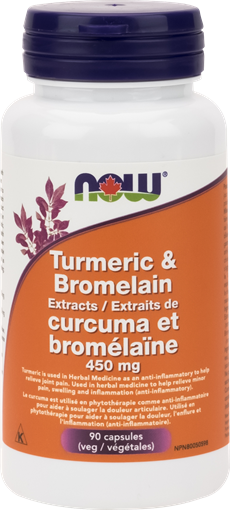 Picture of NOW Foods NOW Foods Turmeric & Bromelain 450mg Extracts, 90 Capsules