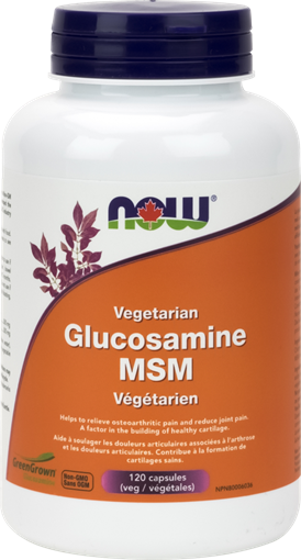 Picture of NOW Foods NOW Foods Vegetarian Glucosamine 500mg and MSM 333mg, 120 Capsules