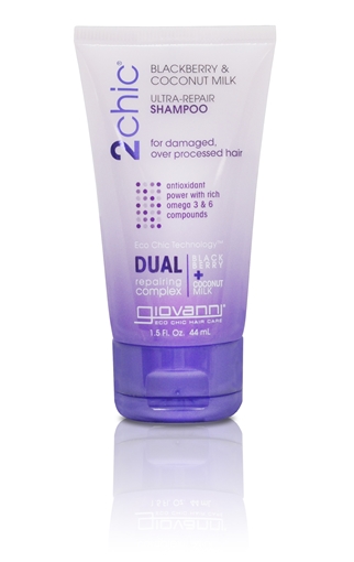 Picture of Giovanni Cosmetics Giovanni 2chic® Repairing Travel Shampoo, Blackberry & Coconut Milk 44ml