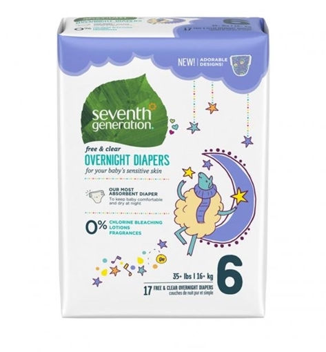 Picture of Seventh Generation Seventh Generation Stage 6 Diapers, Overnight 17 Count