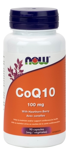 Picture of NOW Foods NOW CoQ10 100mg With 400mg of Hawthorn, 90 Capsules