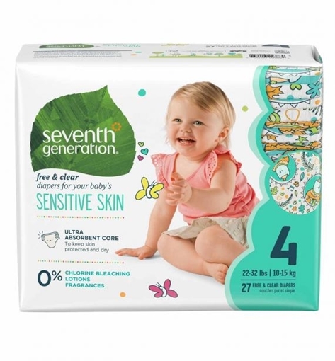 Picture of Seventh Generation Seventh Generation Stage 4 Diapers, Free & Clear 27 Count