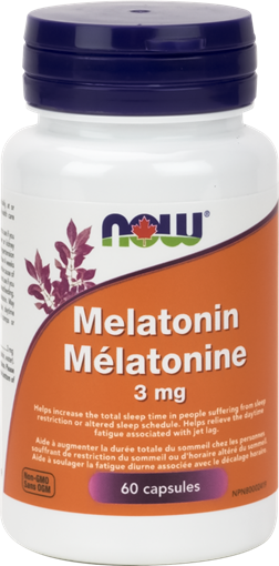Picture of NOW Foods NOW Foods Melatonin 3mg, 60 Capsules