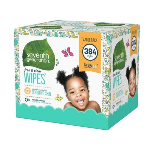 Picture of Seventh Generation Seventh Generation Baby Wipes Litho Box, 384 Count