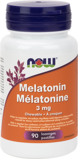 Picture of NOW Foods NOW Foods Melatonin 3mg Peppermint, 90 Chewable Tablets