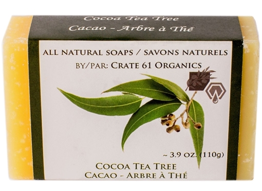 Picture of Crate 61 Organics Crate 61 Organics Bar Soap, Cocoa Tea Tree 110g
