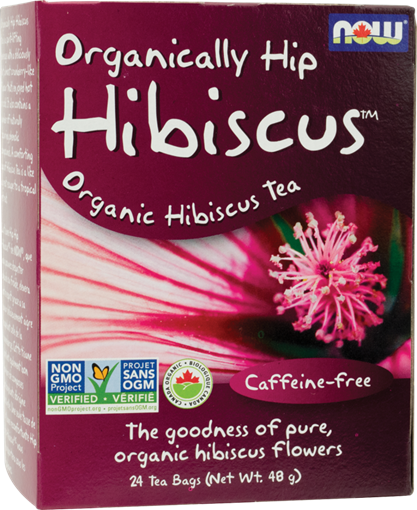 Picture of NOW Foods NOW Foods Organic Hibiscus Herbal Tea, 24 Bags