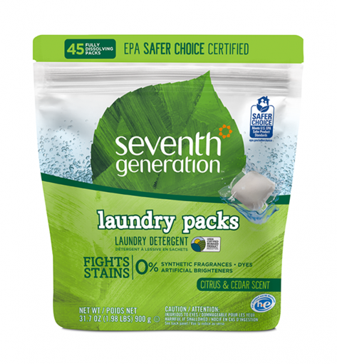 Picture of Seventh Generation Seventh Generation Laundry Packs, Citrus & Cedar 45 Count