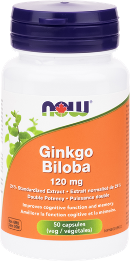 Picture of NOW Foods NOW Foods Ginkgo Biloba 120mg, 100 Capsules