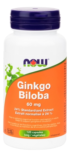 Picture of NOW Foods NOW Foods Ginkgo Biloba Extract 60mg, 120 Capsules