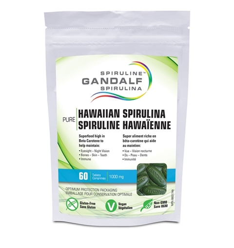 Picture of Gandalf Gandalf Hawaiian Spirulina 1000mg, 60 Tablets