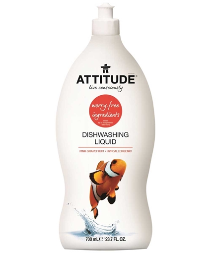 Picture of Attitude ATTITUDE Dishwashing Liquid, Pink Grapefruit 700ml