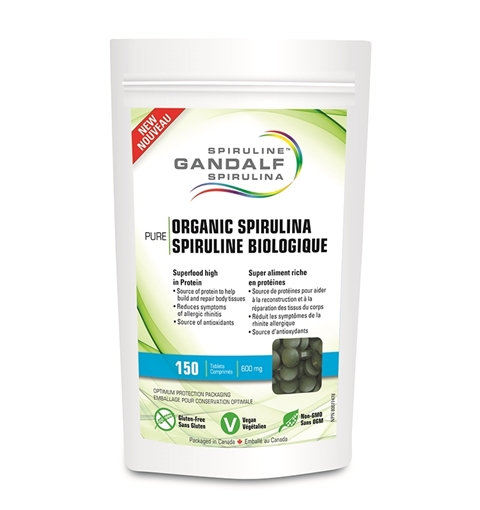 Picture of Gandalf Gandalf Organic Spirulina 600mg, 150 Tablets