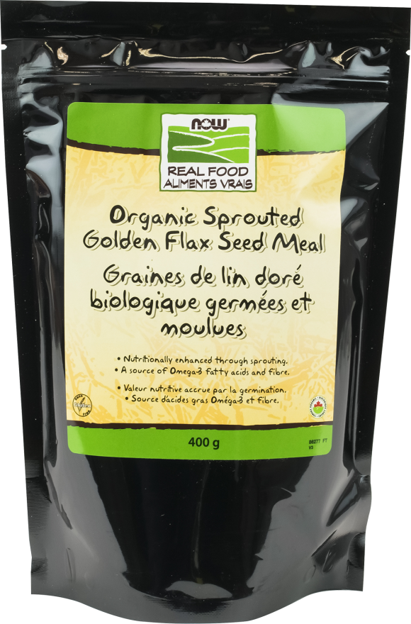 NOW Foods Organic Sprouted Golden Flax Seed Meal | BuyWell.com