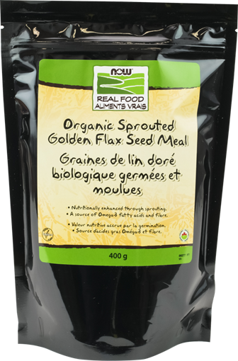 Picture of NOW Foods NOW Foods Organic Sprouted Golden Flax Seed Meal, 400g