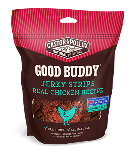 Picture of Castor & Pollux Castor & Pollux Jerky Strips Real Chicken Recipe, 127g