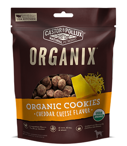 Picture of Castor & Pollux Castor & Pollux Organic Dog Cookies, Cheddar Cheese 340g