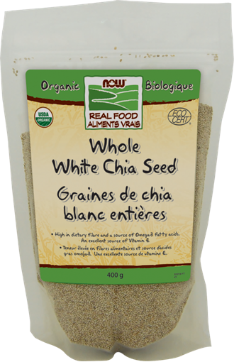 Picture of NOW Foods NOW Foods Organic Whole White Chia Seed, 400g