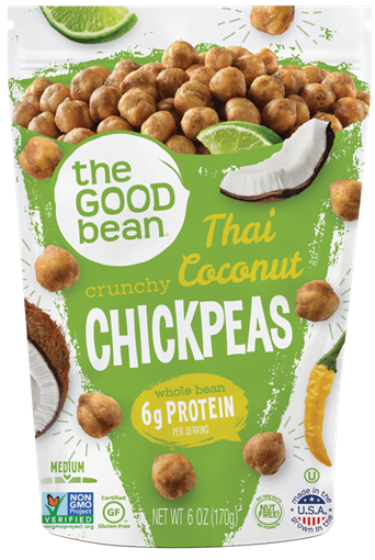 Picture of The Good Bean Thai Coconut Lemongrass Chick Pea Snack, 170g