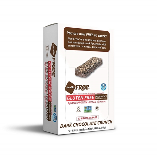 Picture of NuGo Nutrition To Go Dark Chocolate Crunch Protein Bars, 12x45g