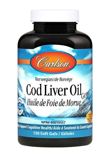 Picture of Carlson Laboratories Carlson Cod Liver Oil, Low Vitamin A 150 Soft Gels