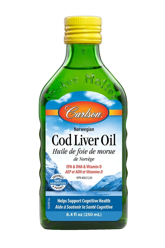 Carlson Norwegian Cod Liver Oil, Natural 250ml Canada's