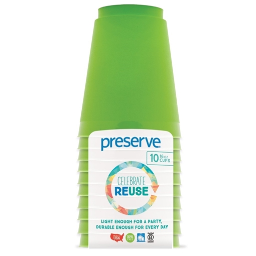 Picture of Preserve by Recycling Preserve by Recycling Tumblers, Apple Green 10 Count
