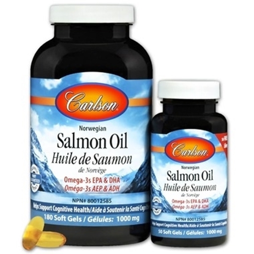 Picture of Carlson Laboratories Carlson Norwegian Salmon Oil, 230 Soft Gels