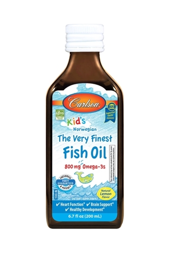 Picture of Carlson Laboratories Carlson Kid's The Very Finest Fish Oil, Lemon 200ml