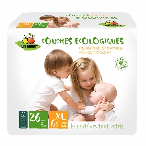 Picture of Bio Babby Bio Babby Eco Diapers XL (35-66 lbs), 26 Count