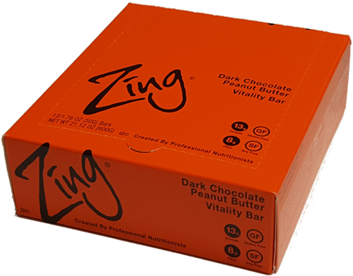 Picture of Zing Bars Zing Bars, Dark Chocolate Peanut Butter, 12x50g