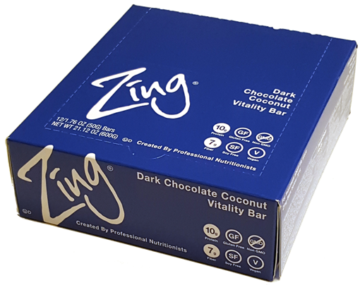Picture of Zing Bars Zing Bars, Chocolate Coconut, 12x50g