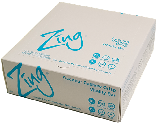 Picture of Zing Bars Zing Bars, Coconut Cashew Crisp, 12x50g
