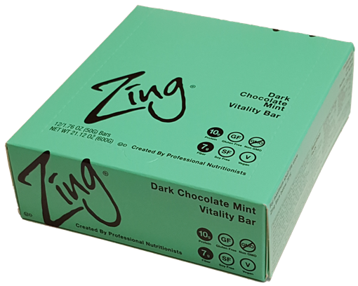 Picture of Zing Bars Zing Bars, Dark Chocolate Mint, 12x50g