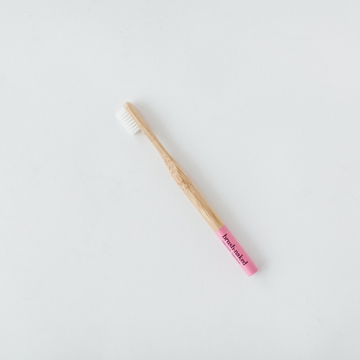 Picture of Brush Naked Brush Naked Medium Nylon Toothbrush, Pink